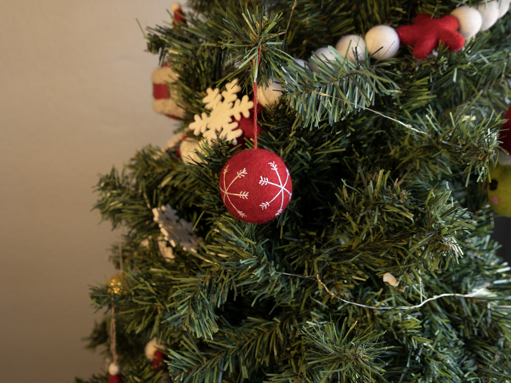 Felt Ball Christmas Ornaments